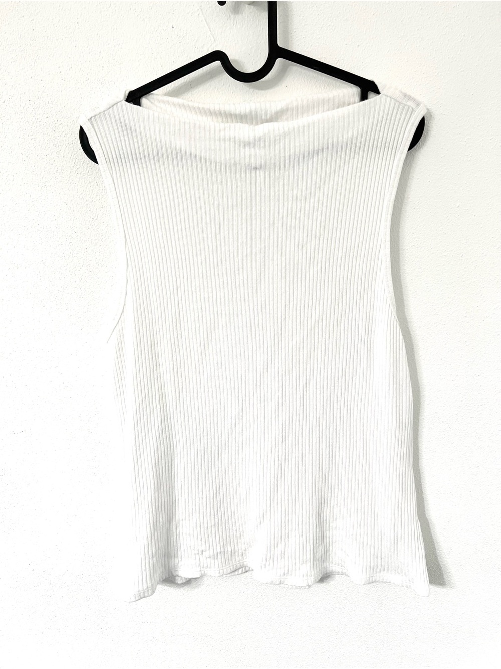 J.Crew Ribbed Knit Sleeveless Boat Neck Top XXL White